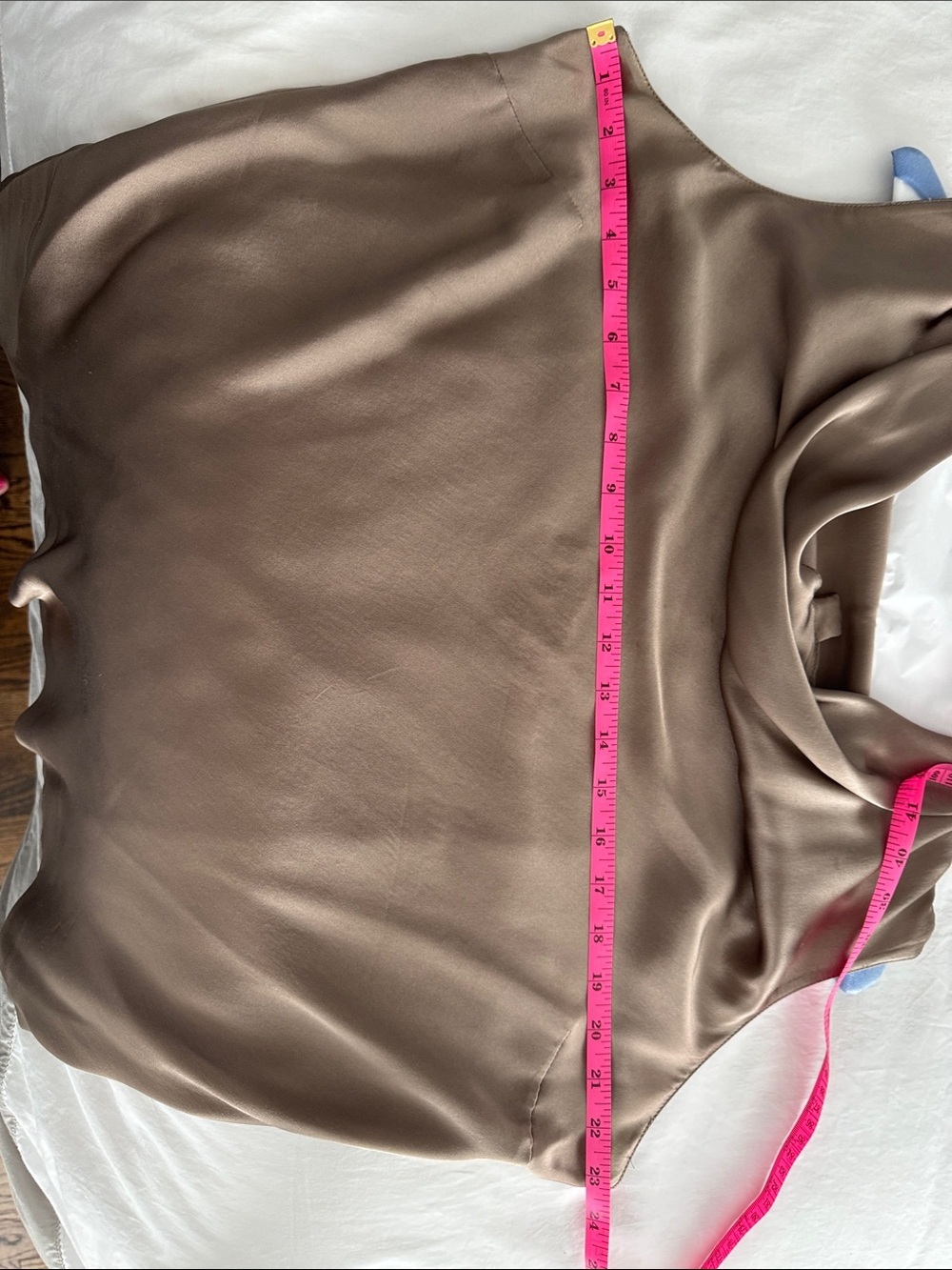 Classiques Entier  Silk Satin Bronze Sleeveless Blouse. Size XL - Picture 8 of 8